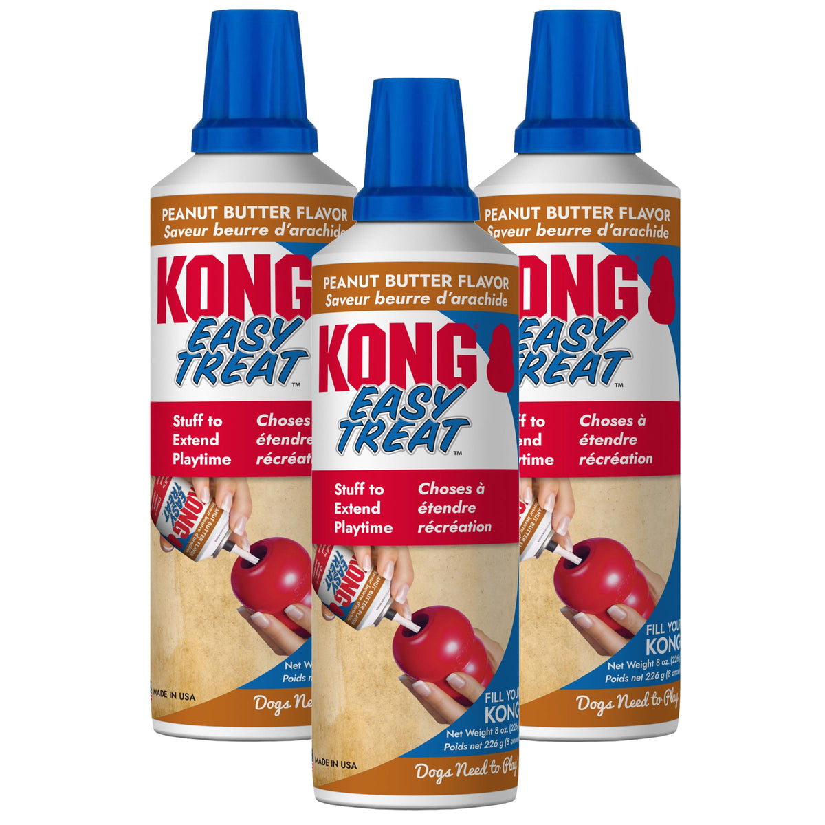 KONG envase frontal Easy Treat mostrando el paquete y beneficio de variedad