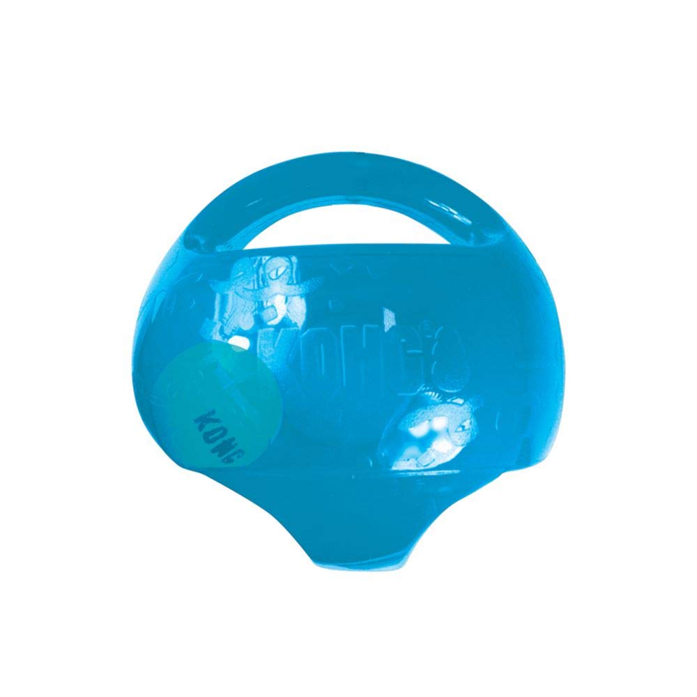 KONG Jumbler Ball vista frontal del empaque mostrando el diseño y uso