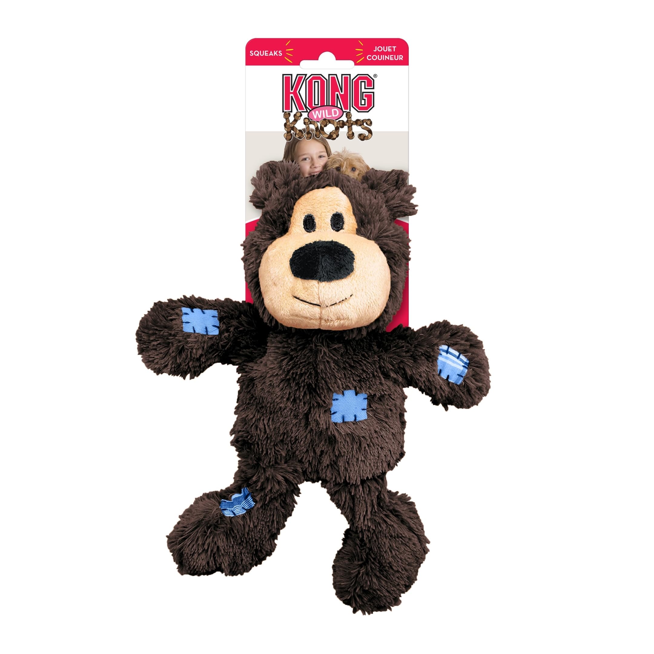 KONG Wild Knots Bear fibra y cuerda en primer plano, material resistente