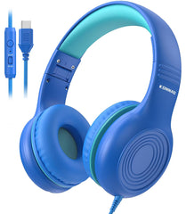 KONNAO auriculares frontal azul marino, diseño seguro para niños