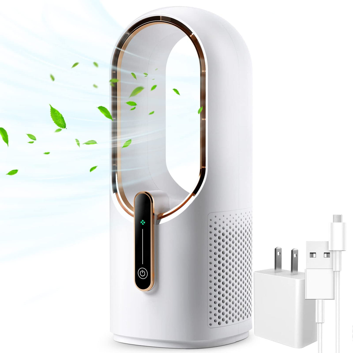 KONSIDEN vista frontal del ventilador sin aspas con diseño seguro