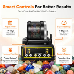 KoolStone panel de controles digital con temporizador visible
