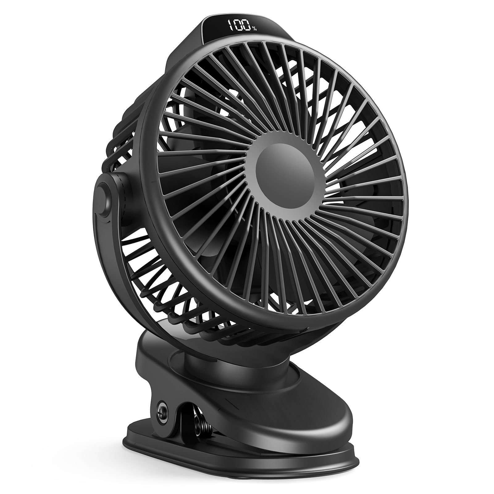 Koonie ventilador frontal mostrando diseño compacto y portabilidad