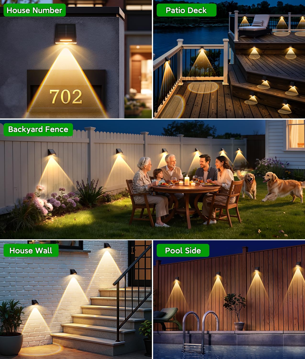 KOOPER iluminación nocturna en terraza, ambiente acogedor y decorativo