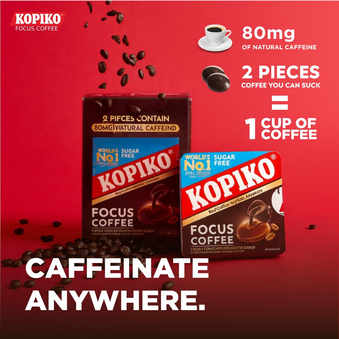 Kopiko Focus detalle de granos de café indonesio como origen