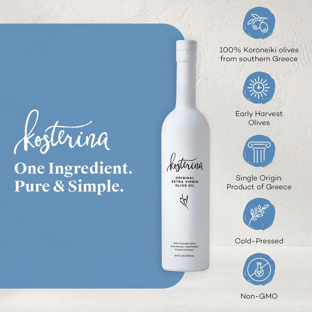 Kosterina aceite en cuchara usado para aliñar verduras y realzar sabor