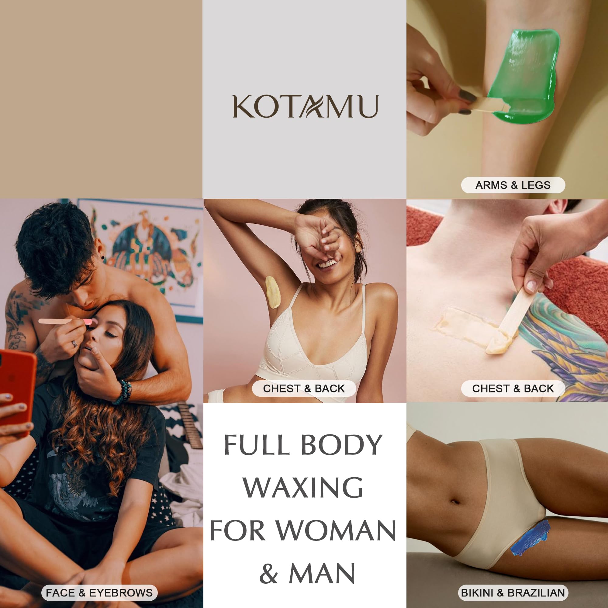KOTAMU depilación en zona bikini mostrando resultado liso y cuidado de piel