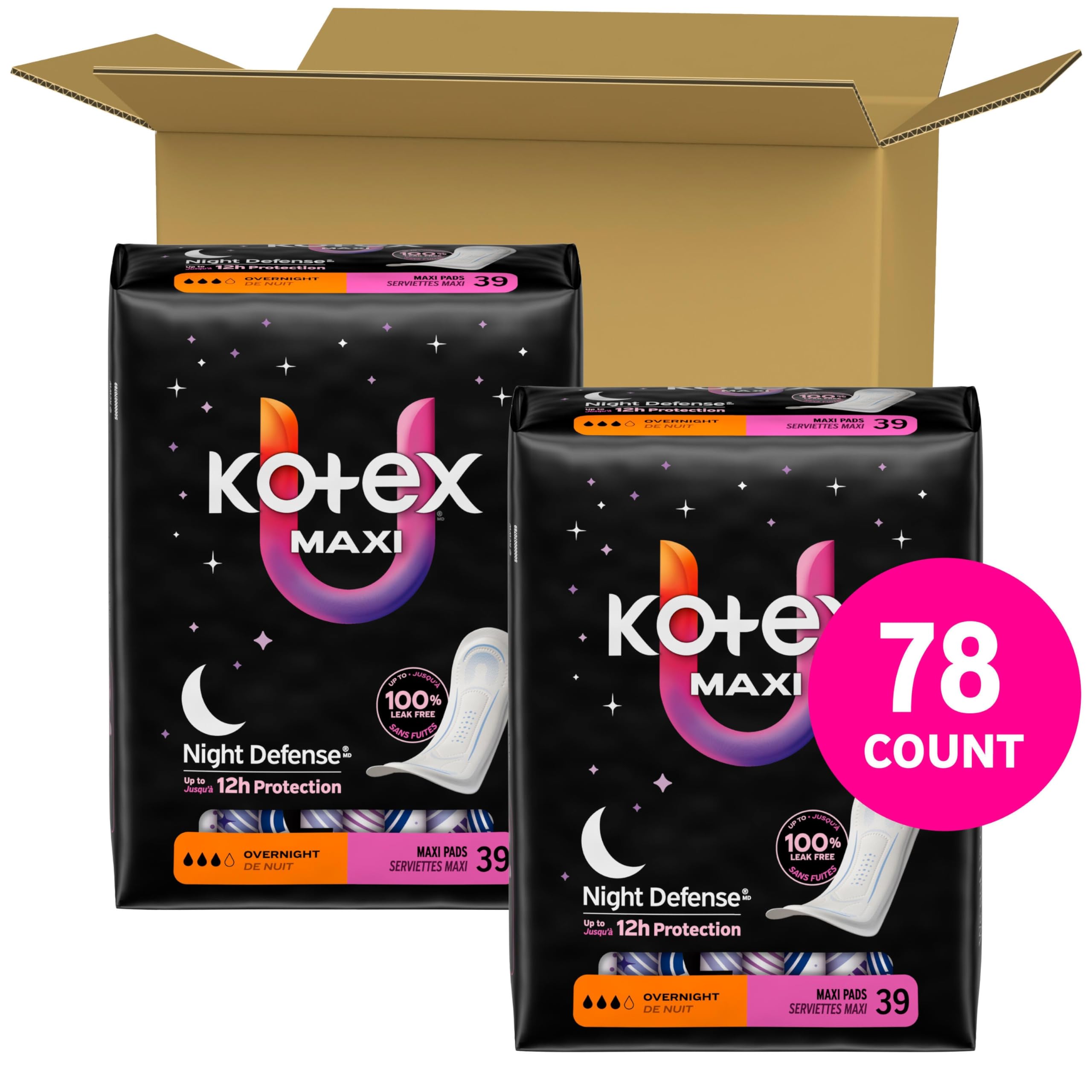 Kotex detalle de superficie suave para comodidad prolongada