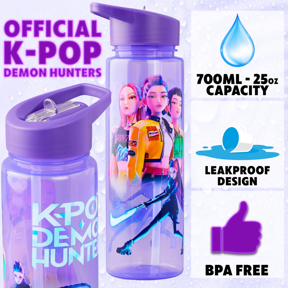 KPop Demon Hunters detalle gráfico Huntrix, ilustración colorida para fans
