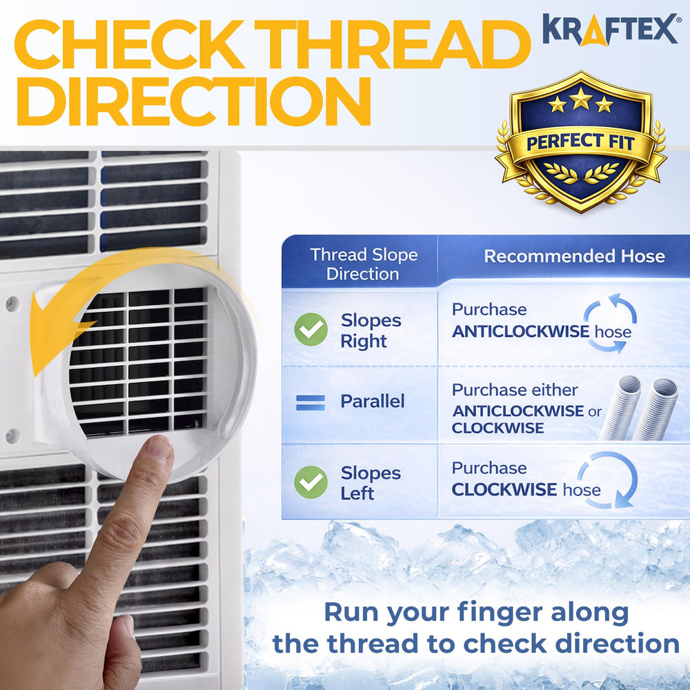 Manguera Kraftex totalmente extendida a 80 pulgadas para mayor alcance en instalaciones
