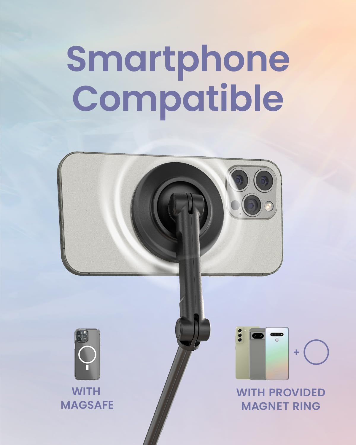 KraftGeek control remoto Bluetooth magnético adherido al bastón para disparos a distancia