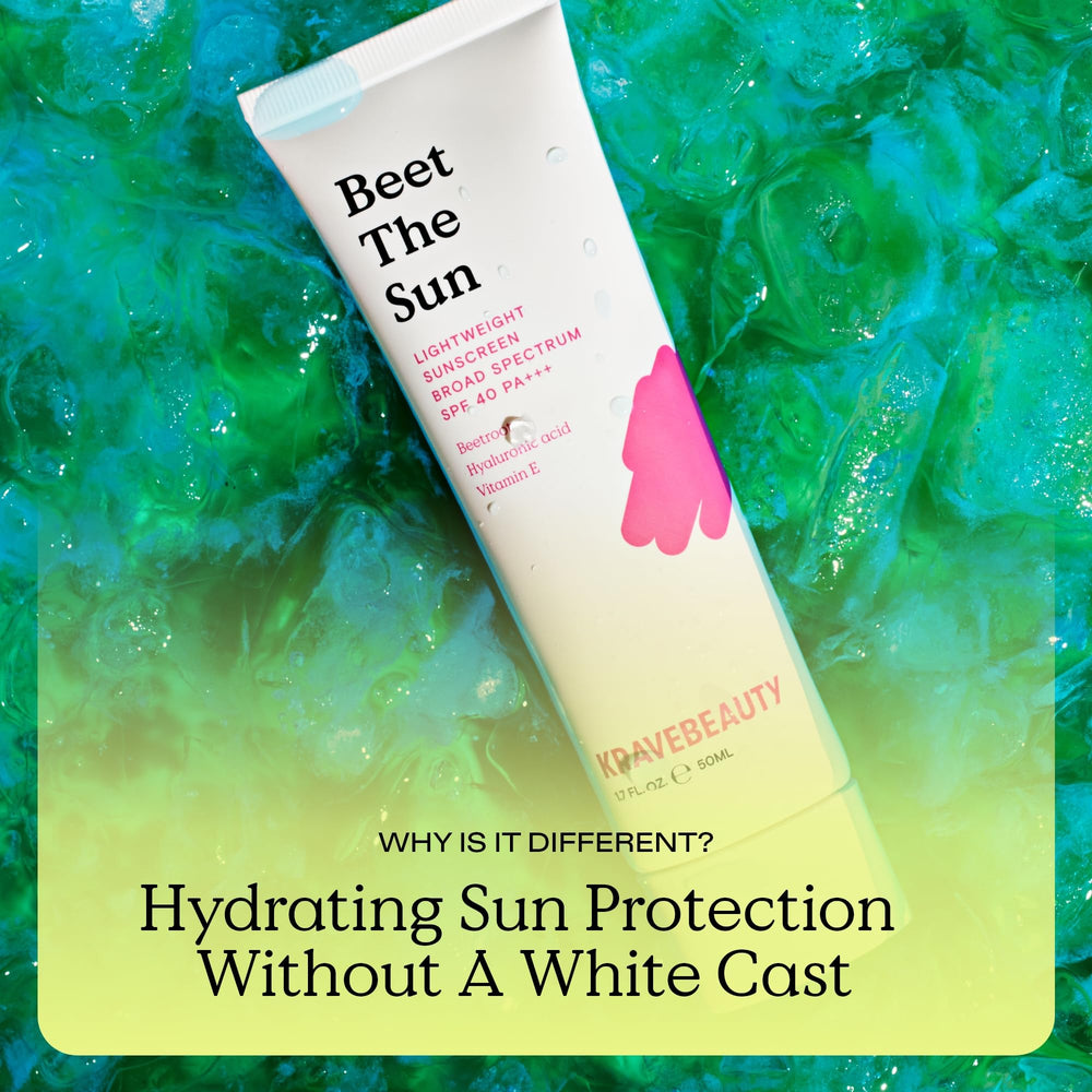 KraveBeauty el producto en mano para mostrar tamaño práctico de 50 ml