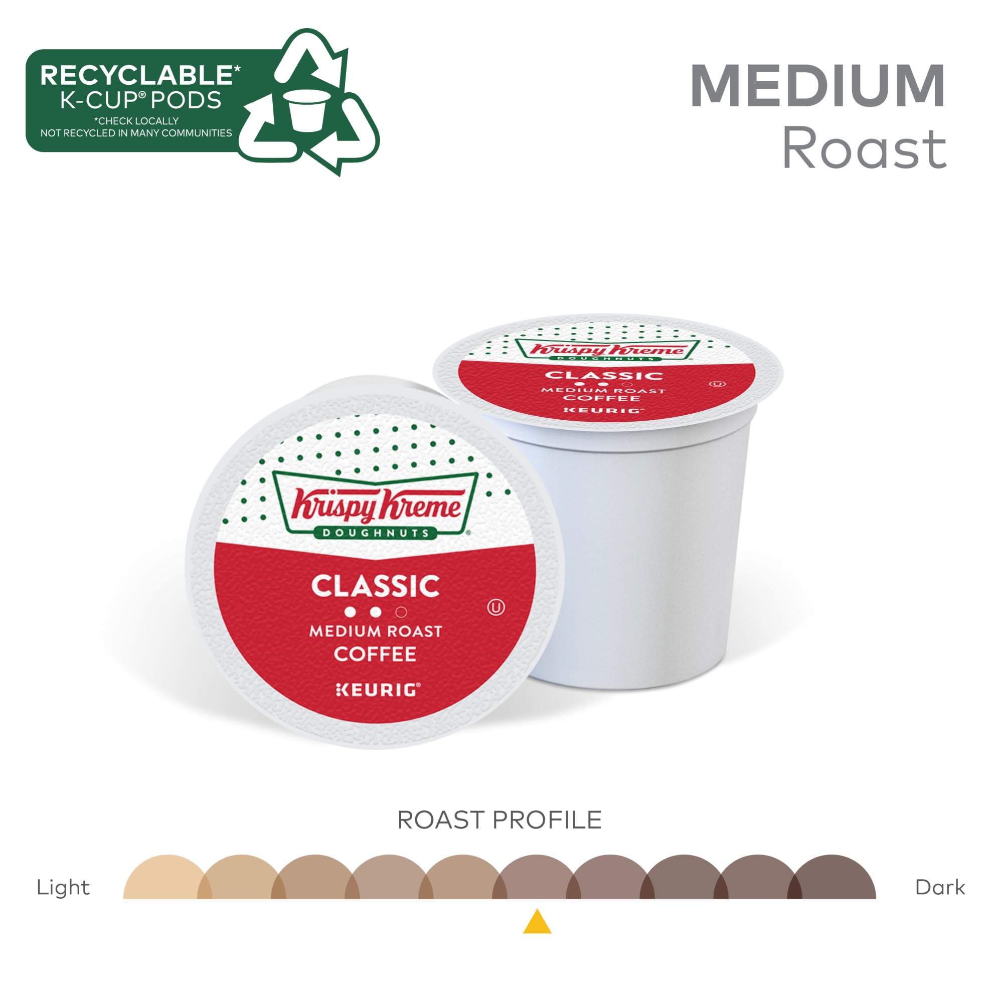 Brewed cup from Krispy Kreme showing smooth medium-roast crema