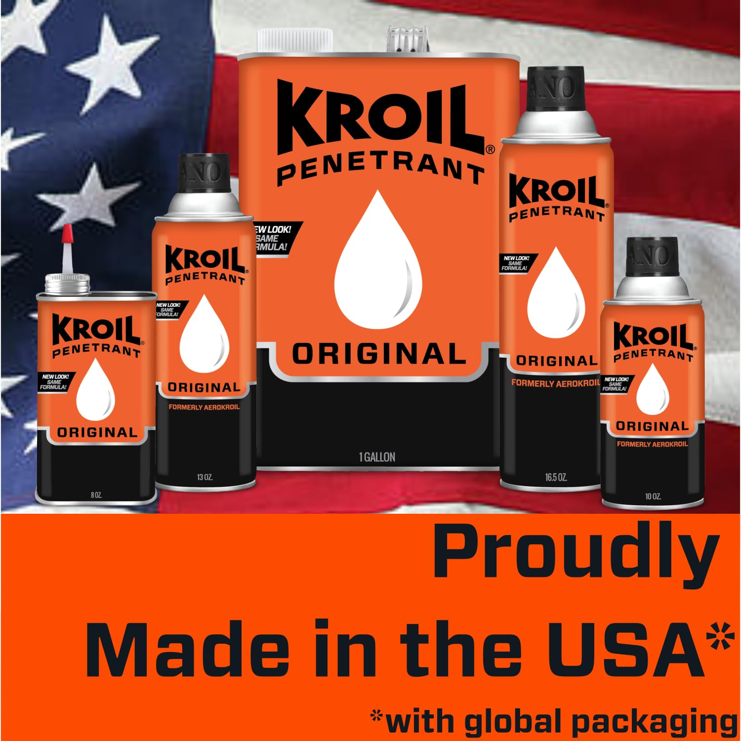 KROIL comparación de tamaño 8 oz para almacenamiento y portabilidad