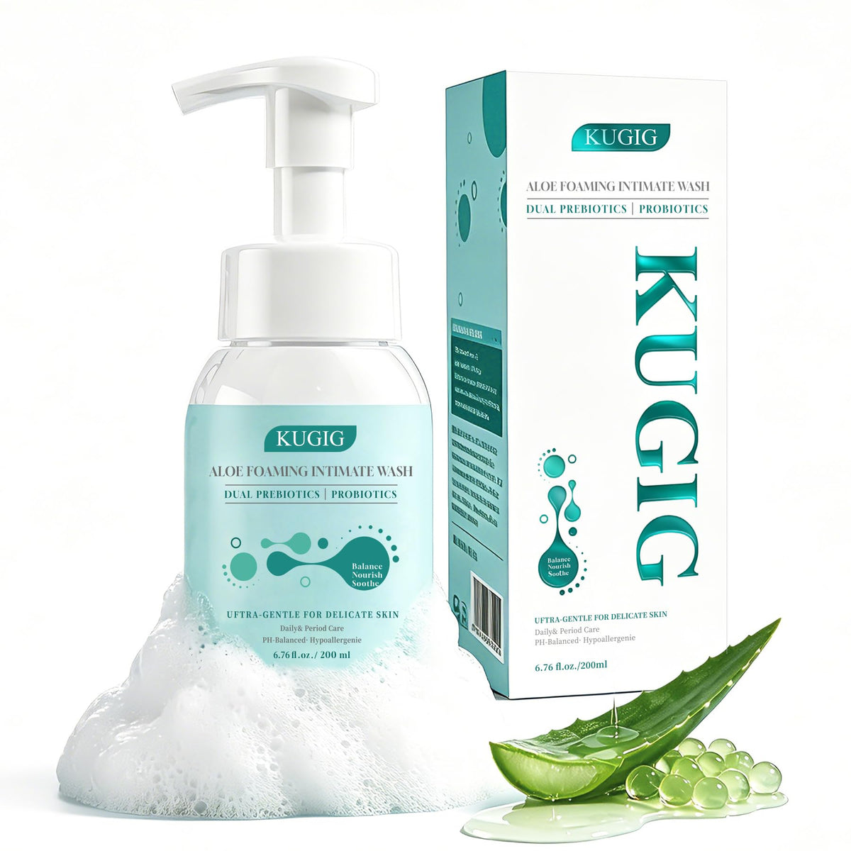 Kugig frente del envase mostrando diseño y volumen útil