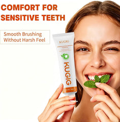KUGIG textura cremosa en primer plano, beneficio: suave para el esmalte