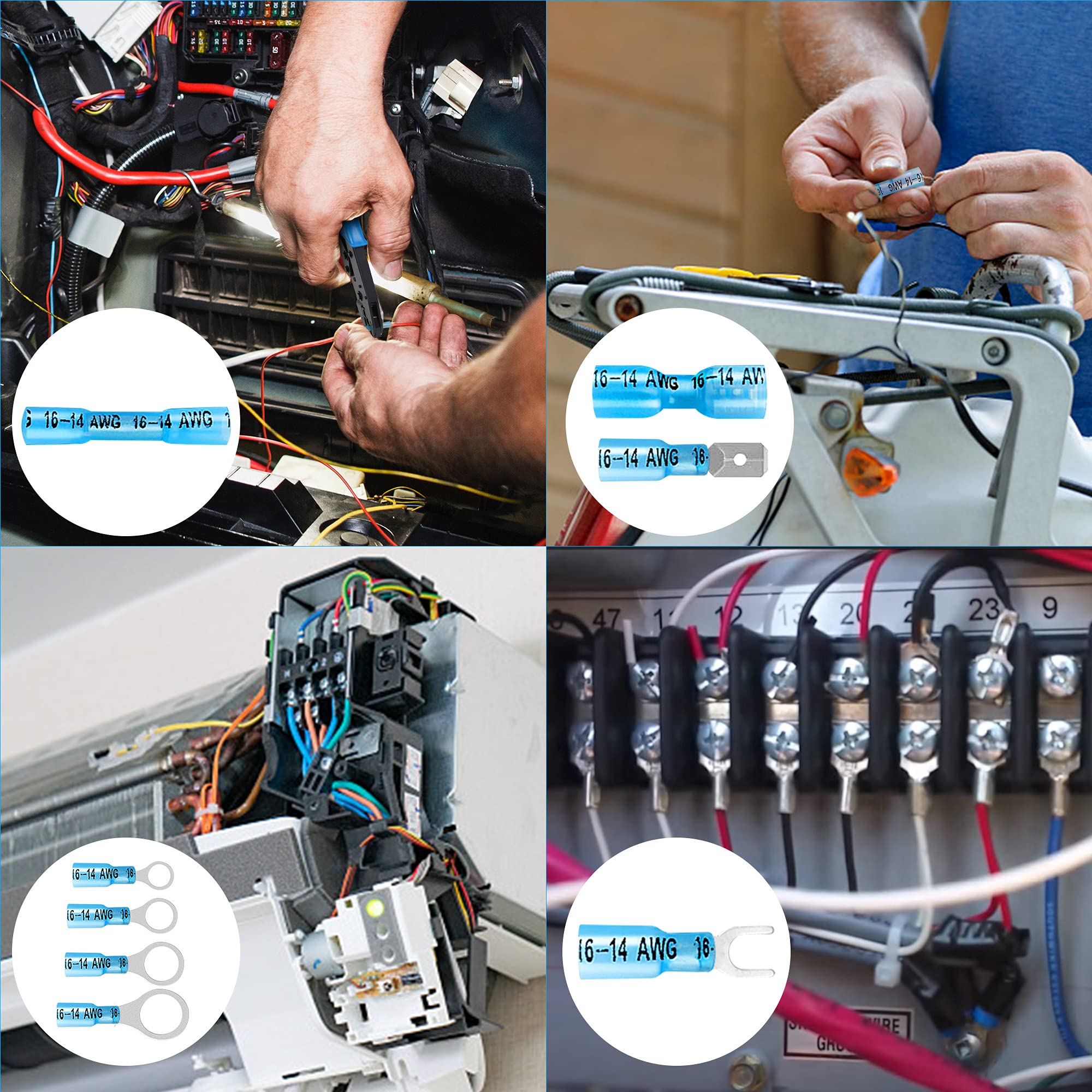 Kuject instalando conectores en cableado de embarcación resistente a salpicaduras