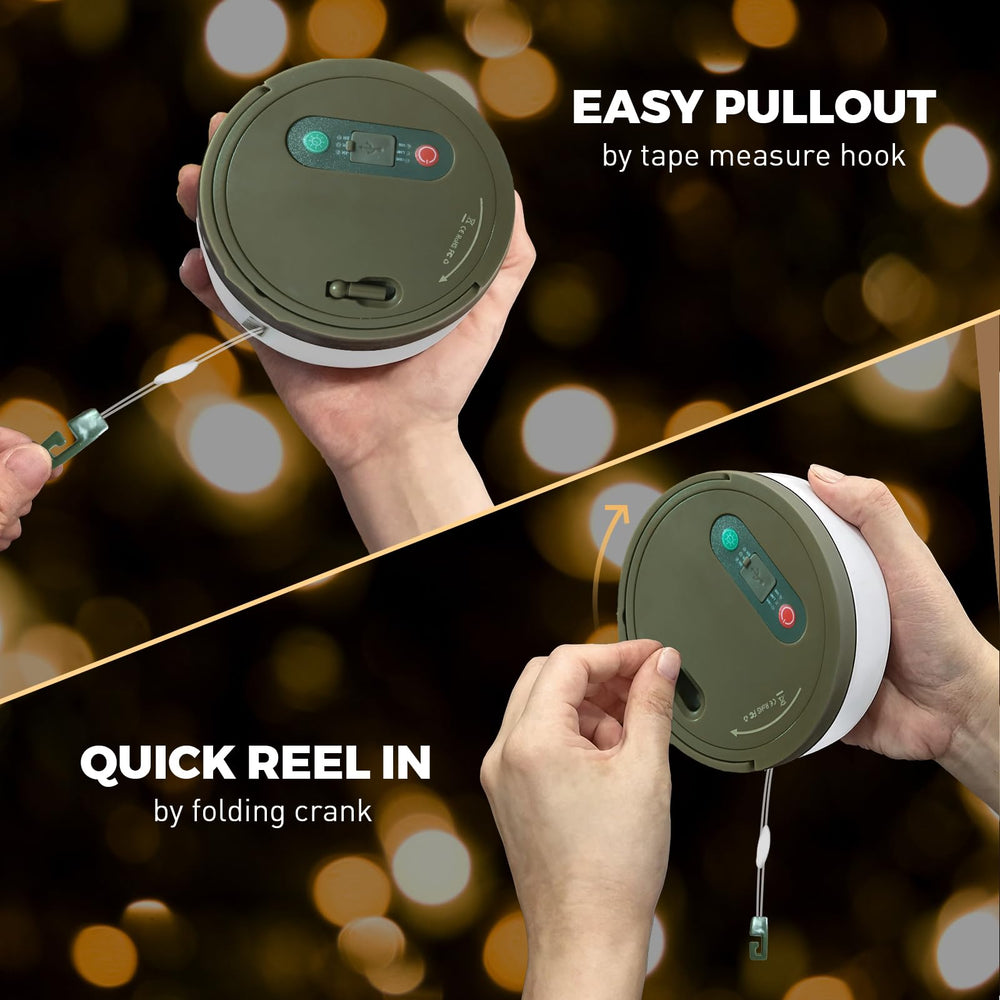 KUQIHUG luces colgadas en tienda creando ambiente práctico para campamento