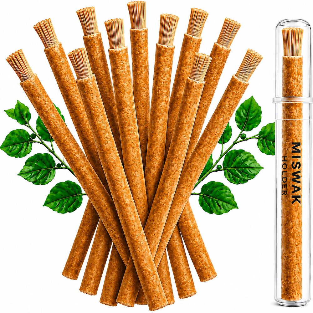 KUZANOX palitos miswak paquete frontal mostrando 12 unidades y claridad de empaque