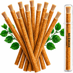 KUZANOX palitos miswak paquete frontal mostrando 12 unidades y claridad de empaque