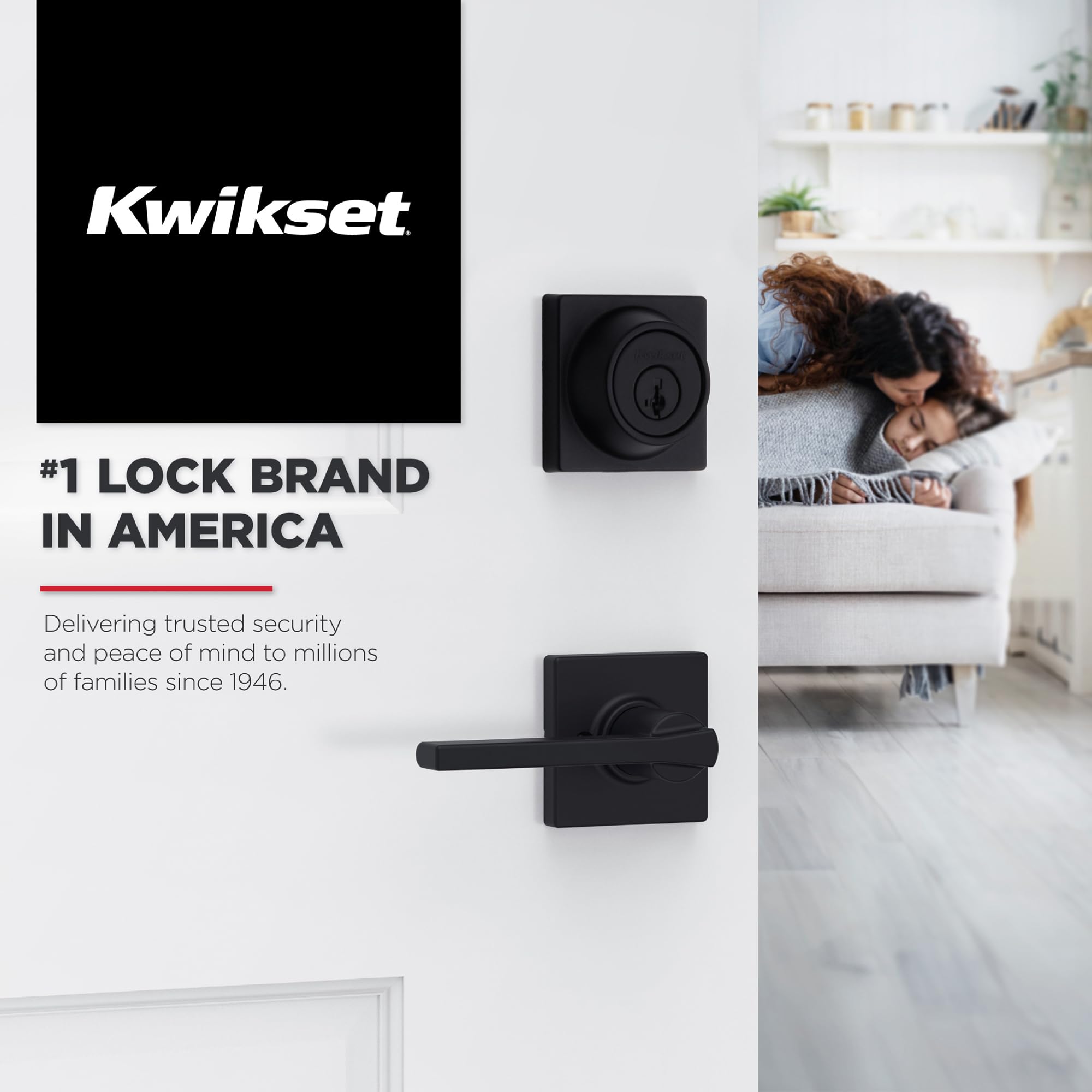 Kwikset Casey etiqueta con información de garantía que aporta tranquilidad al usuario