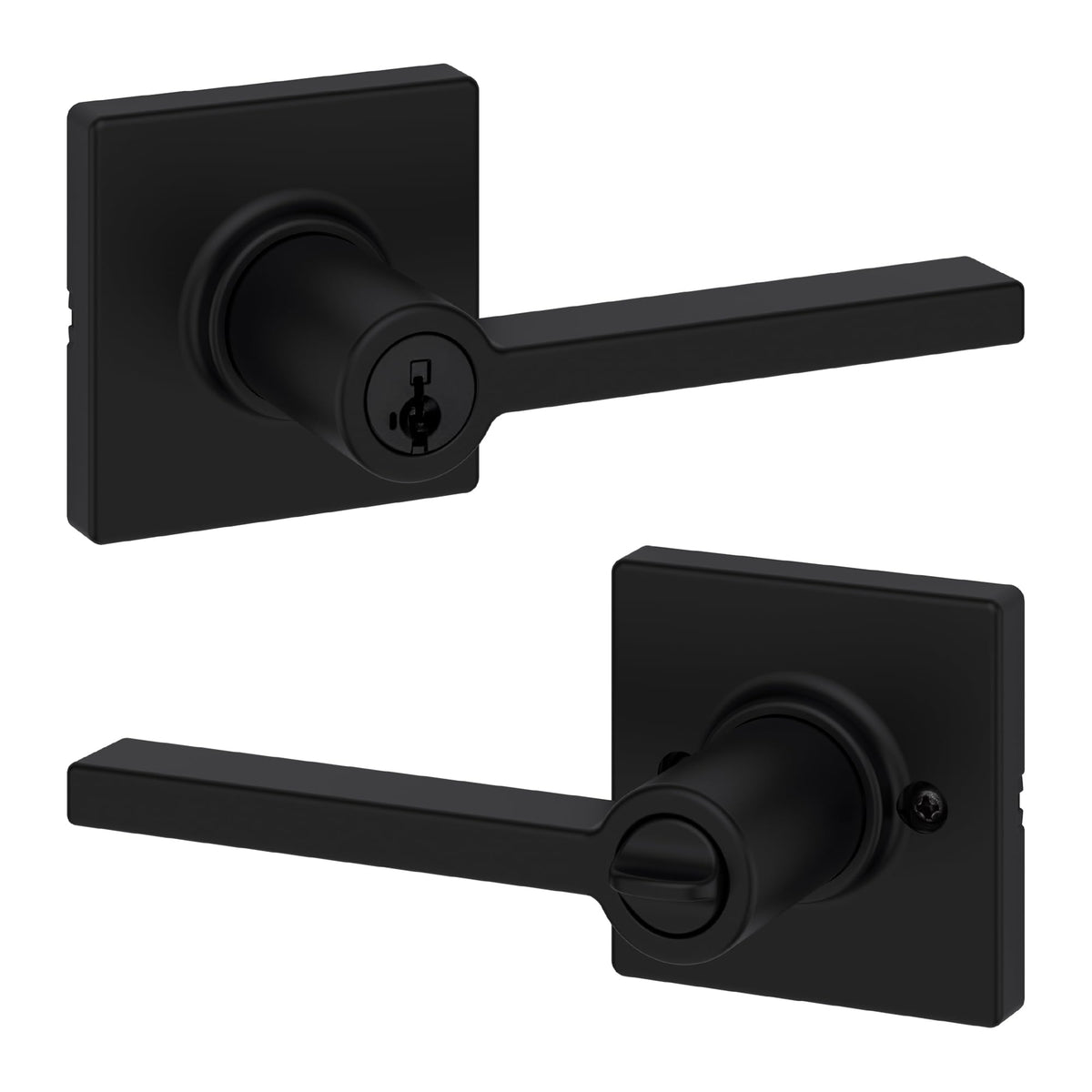 Kwikset Casey vista frontal del paquete mostrando diseño moderno y beneficio estético