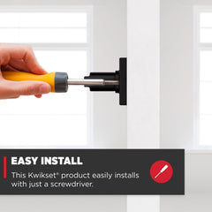 Kwikset Casey textura del acabado negro mate que resiste huellas