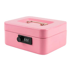 KYODOLED frente de la caja de seguridad rosa protegiendo efectivo