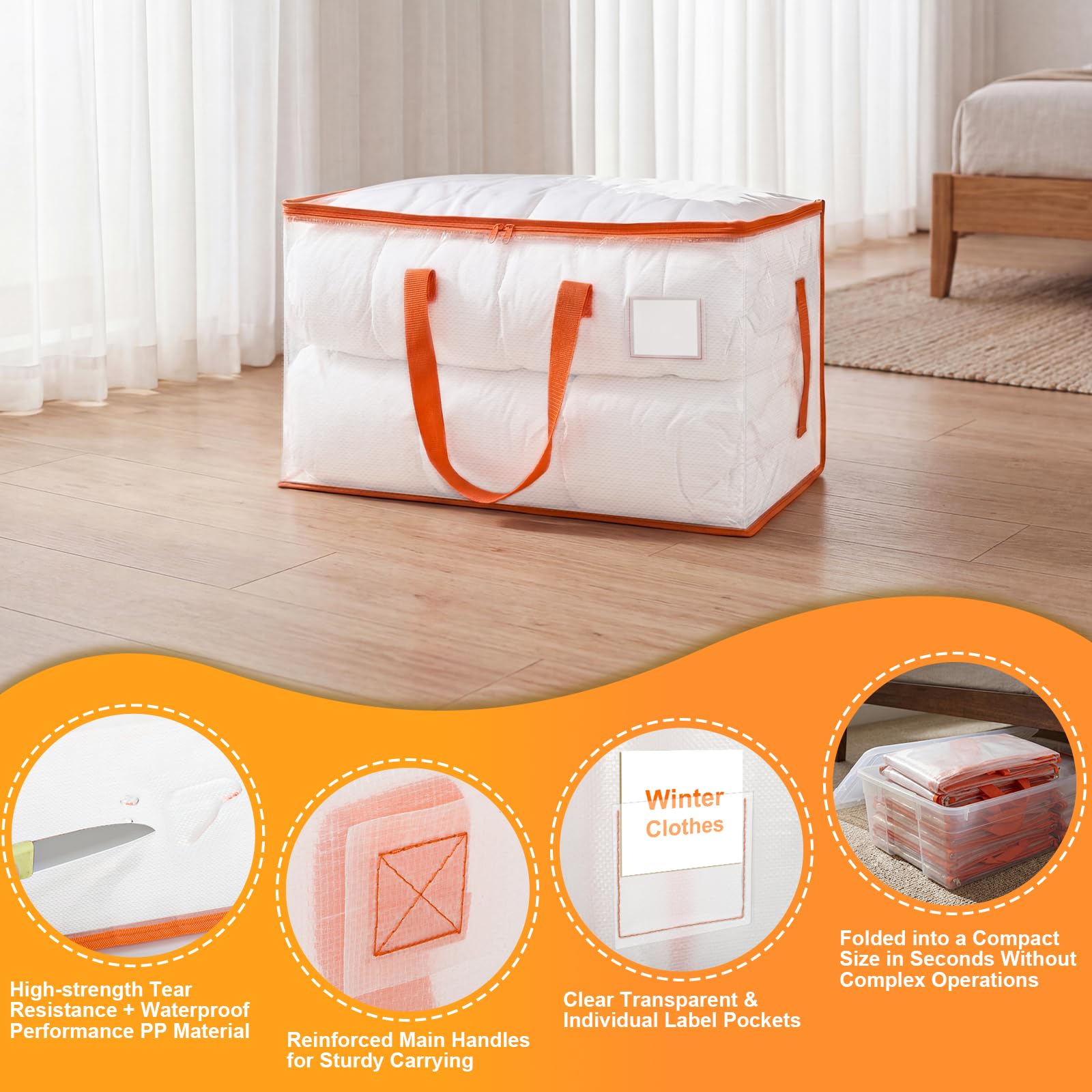 KYODOLED bolsas plegadas ocupan poco espacio para guardado fácil