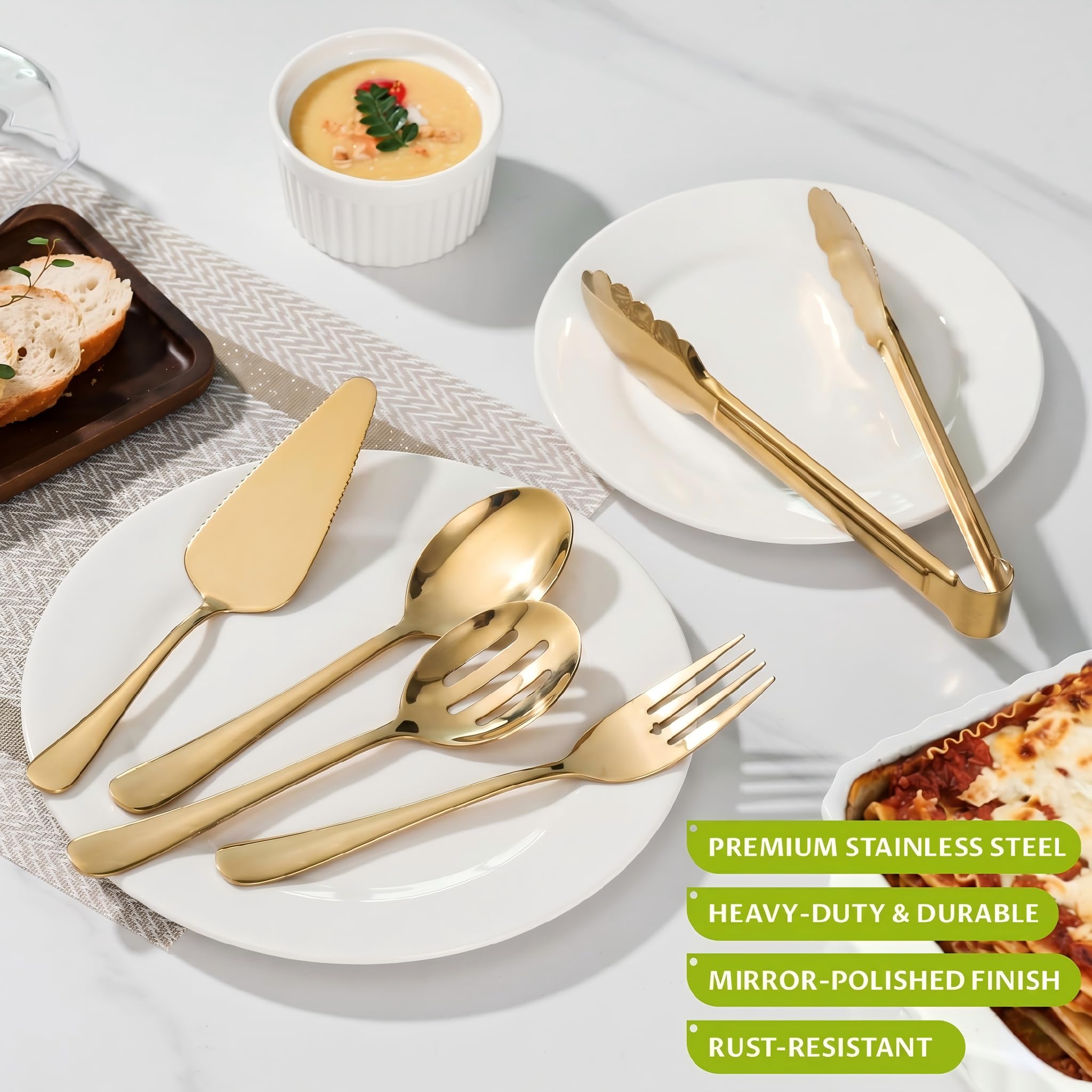 Kzovone pinzas 9" en uso para servir ensalada con control