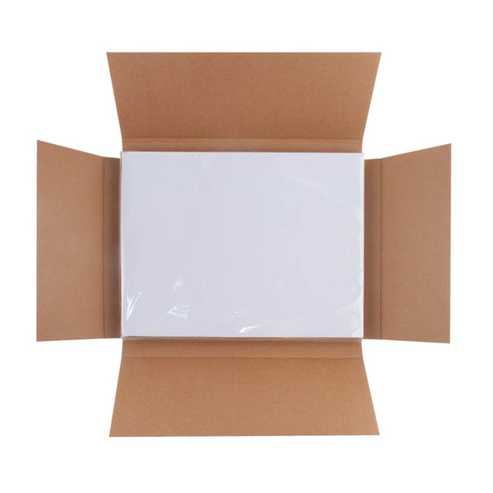L LIKED caja abierta con hojas apiladas mostrando cantidad y presentación