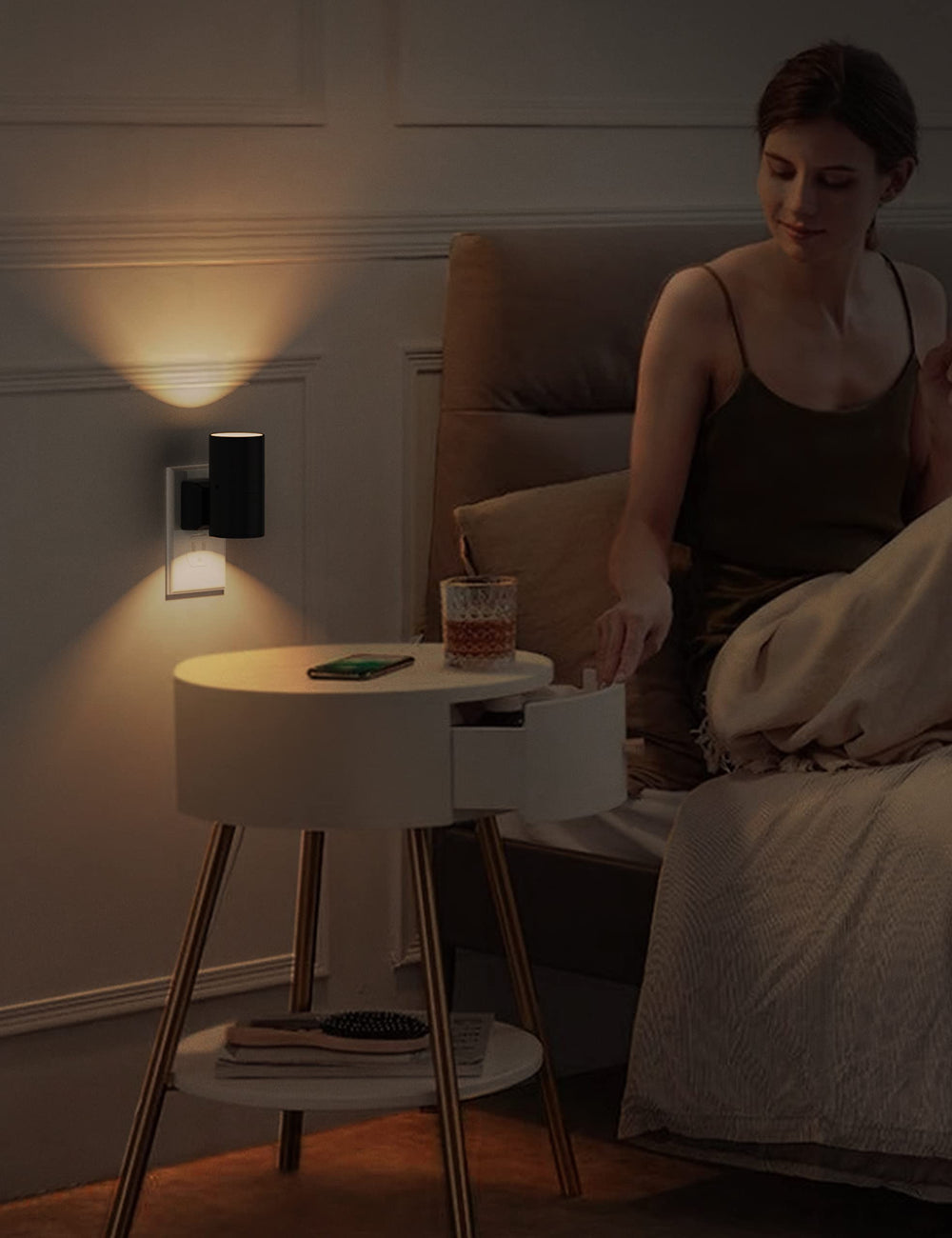 L LOHAS LED ambiente en dormitorio creando luz suave y confort visual