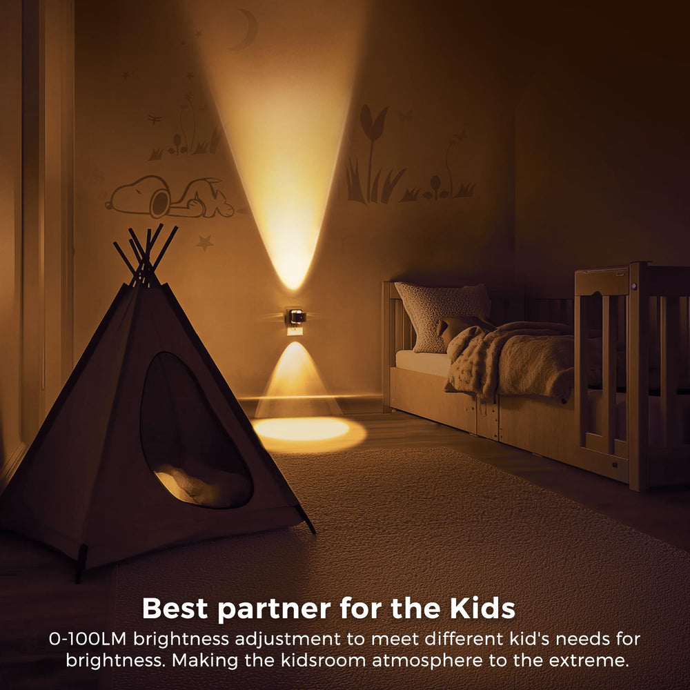 L LOHAS LED en habitación infantil ofreciendo luz cálida y tranquilidad nocturna