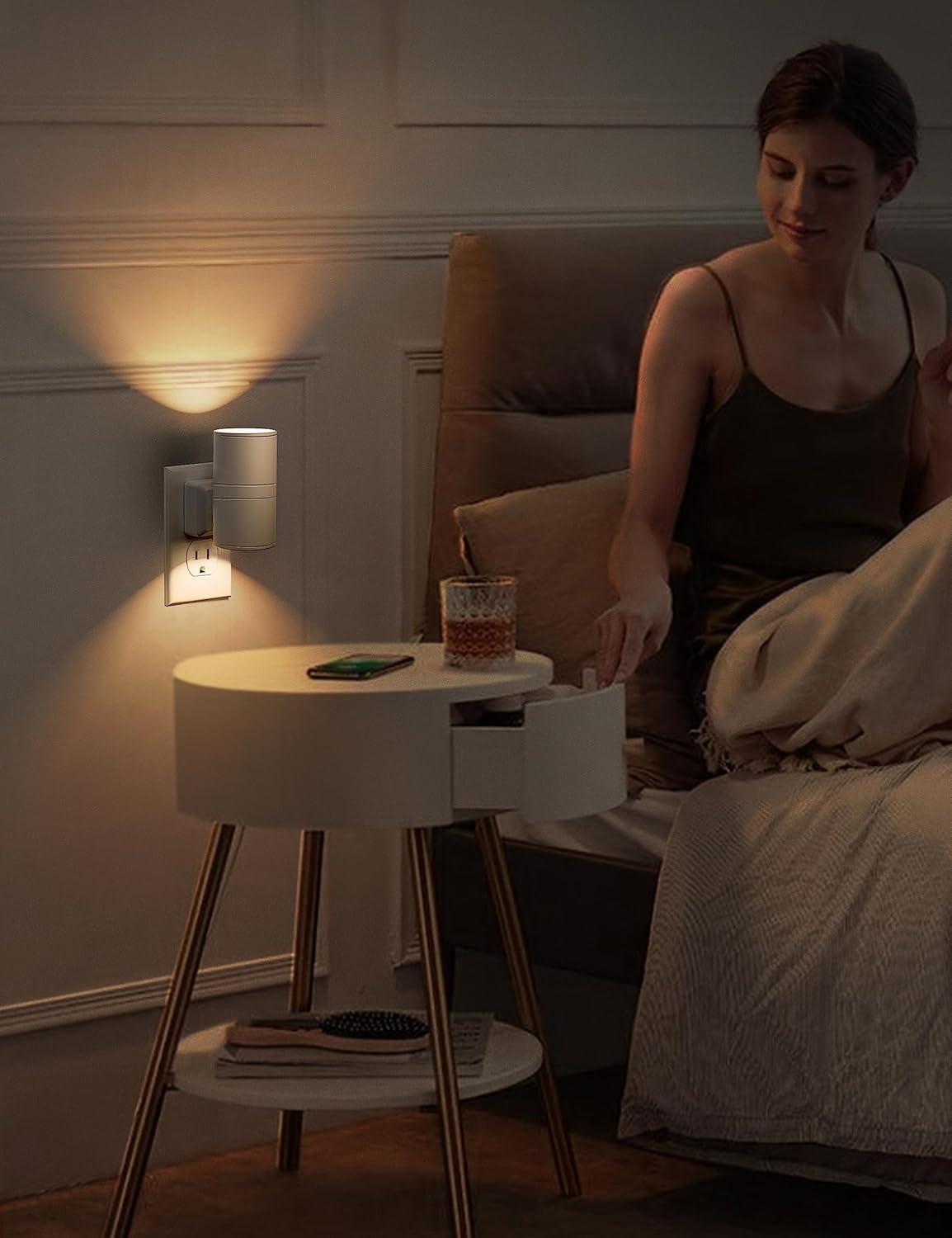 L LOHAS LED en baño con iluminación suave ideal para la noche