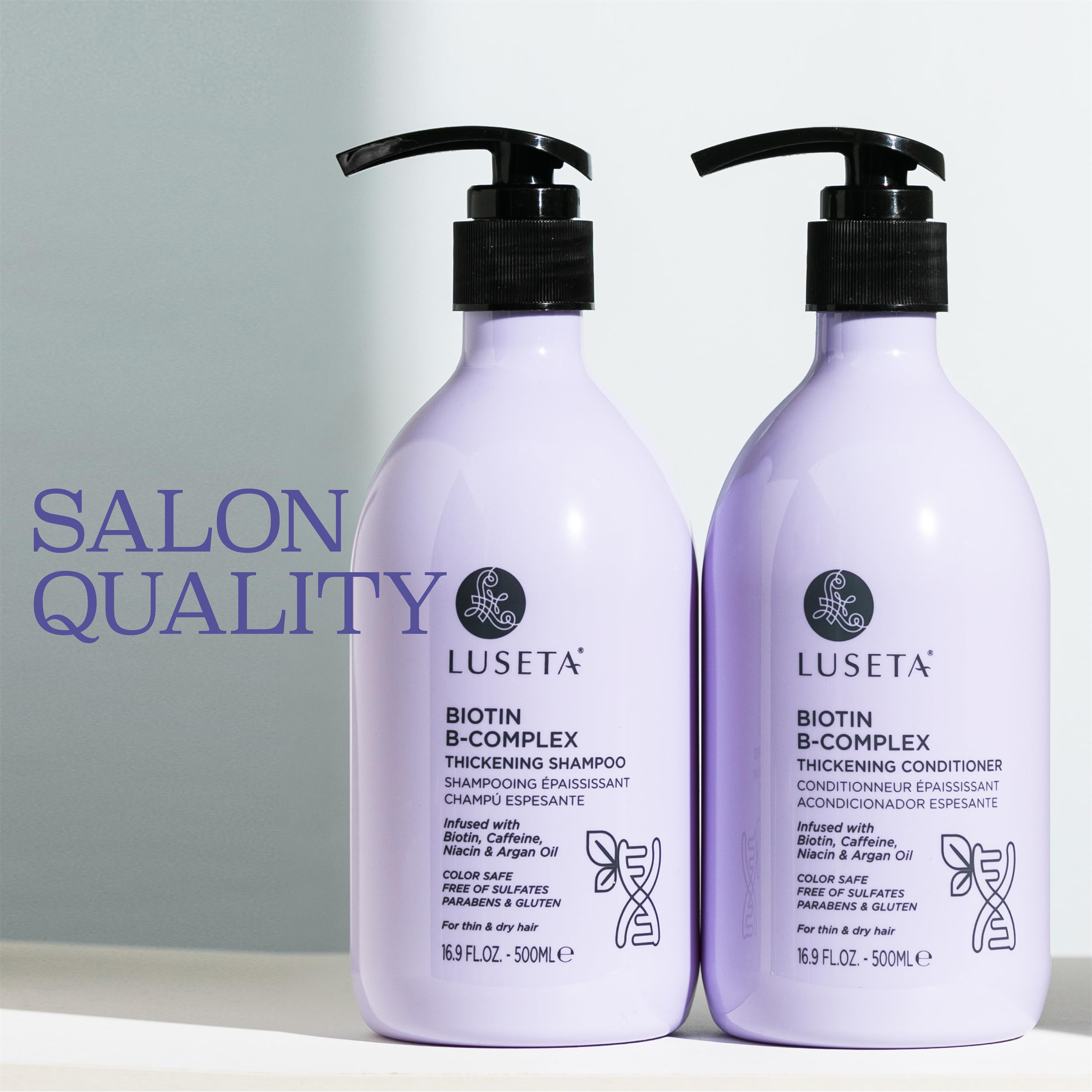 L LUSETA peinado voluminoso en ambiente lifestyle transmitiendo cabello más lleno