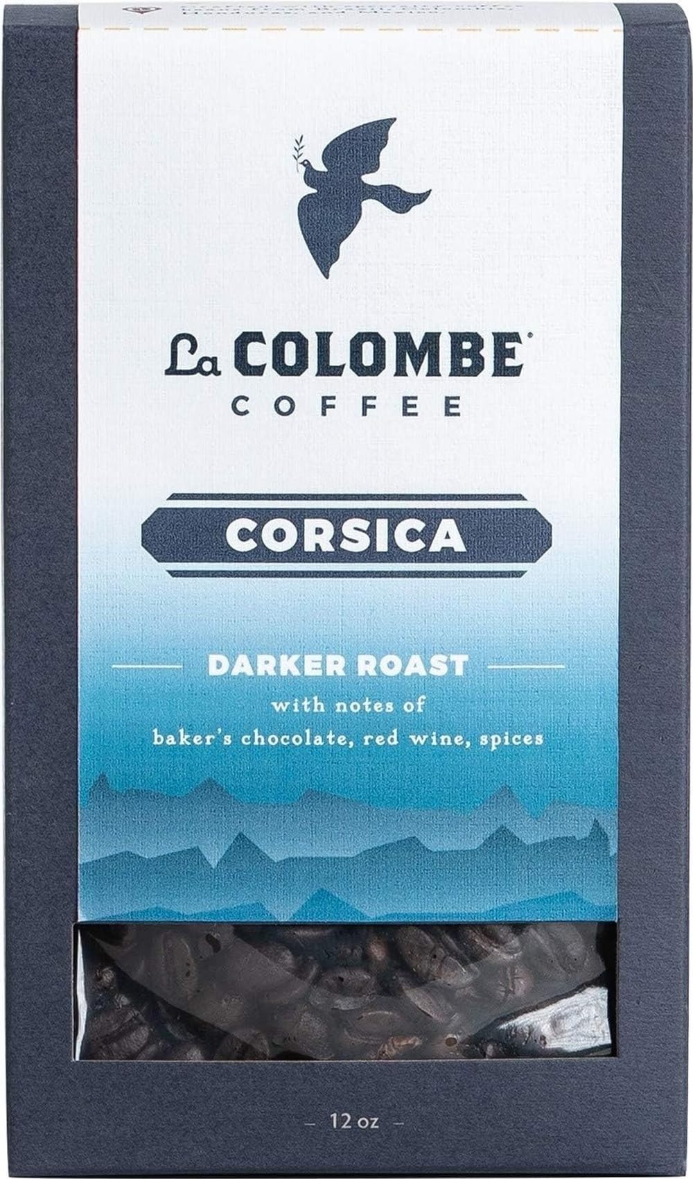 La Colombe paquete frontal mostrando diseño y beneficio de aroma intenso