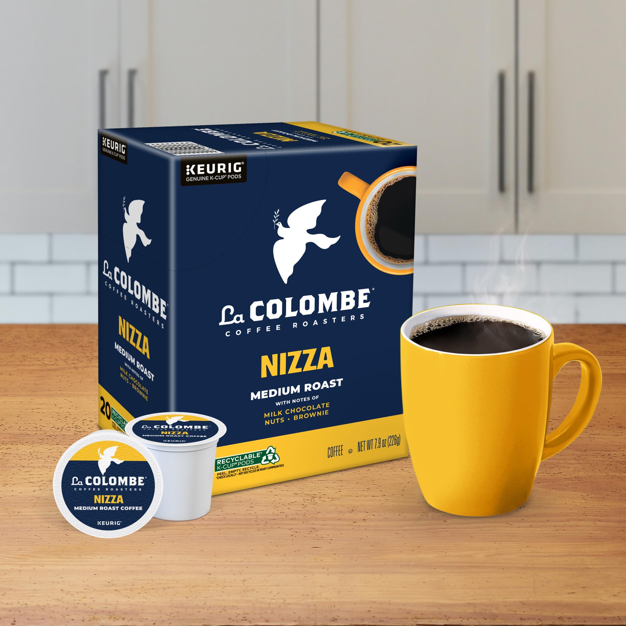 La Colombe cápsula en mesa de desayuno con miel mostrando maridaje