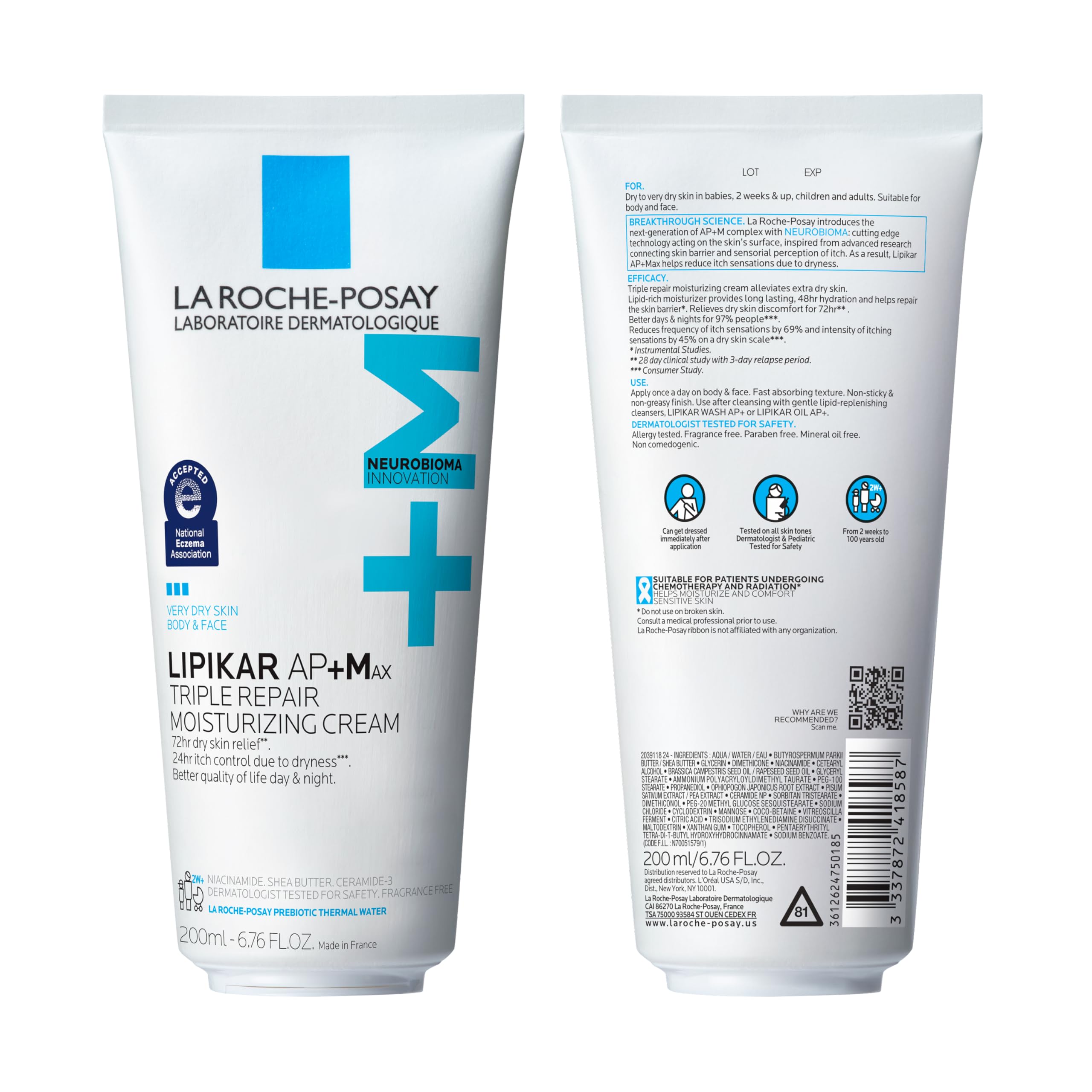 La Roche-Posay crema en baño familiar transmitiendo cuidado suave para piel sensible