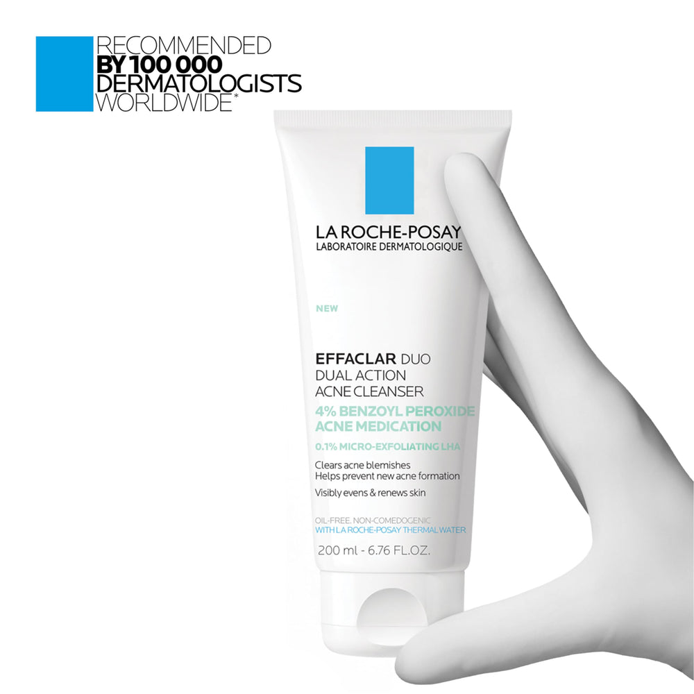 La Roche-Posay ilustración antes y después mejora visible de textura
