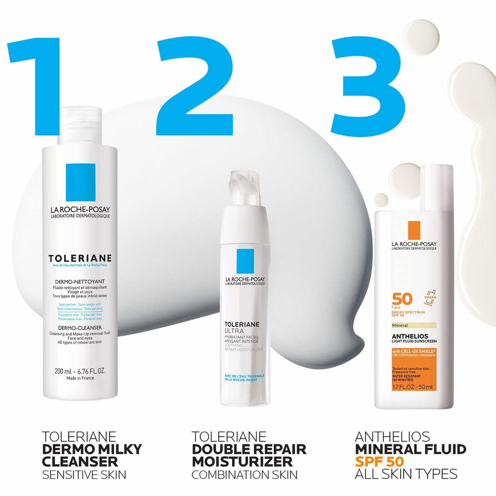 La Roche-Posay familia en la playa usando protector, protección confiable