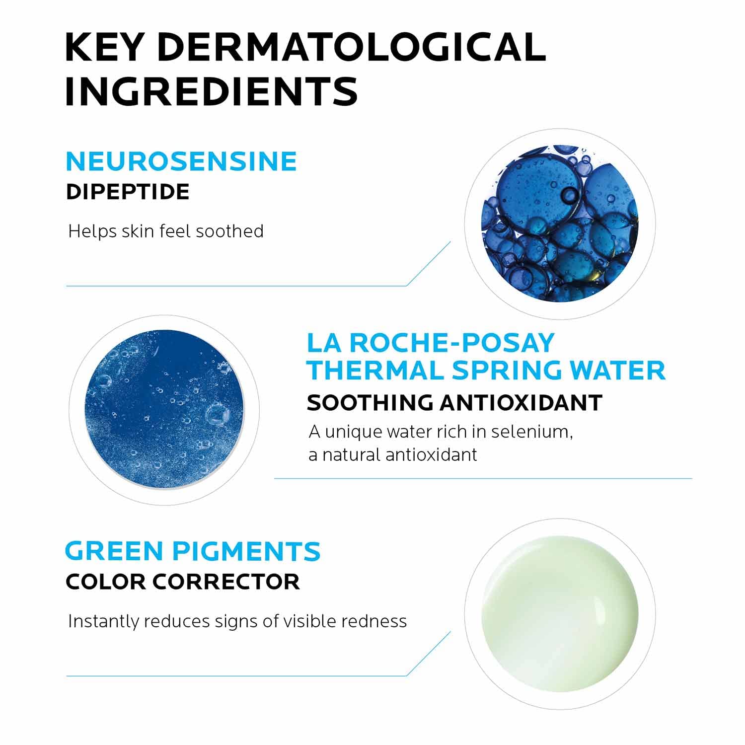 La Roche-Posay crema aplicada en mejilla demostrando corrección del tono