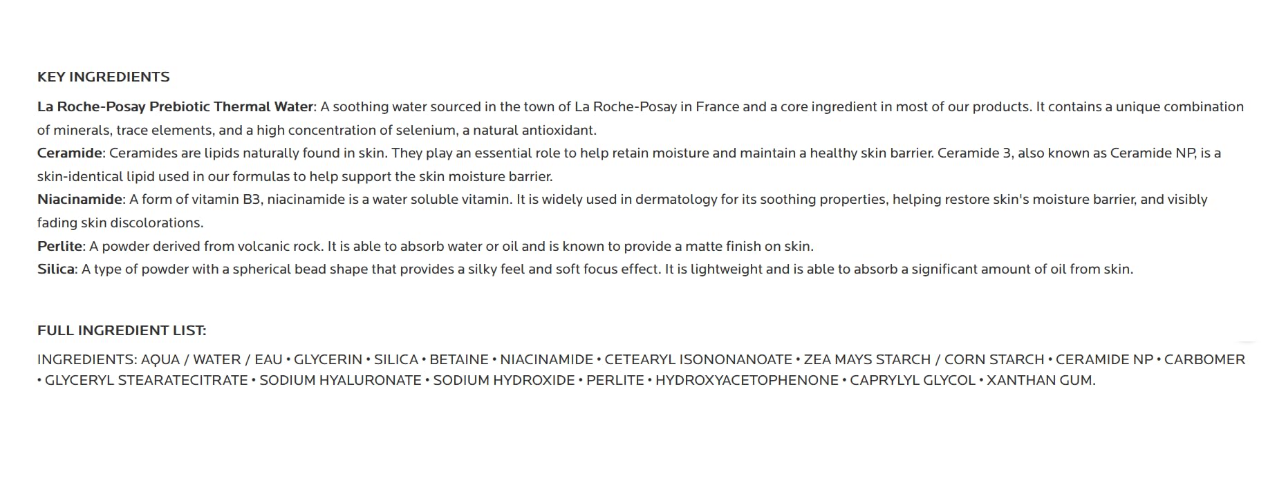 La Roche-Posay ceramida-3 detalle que refuerza la barrera