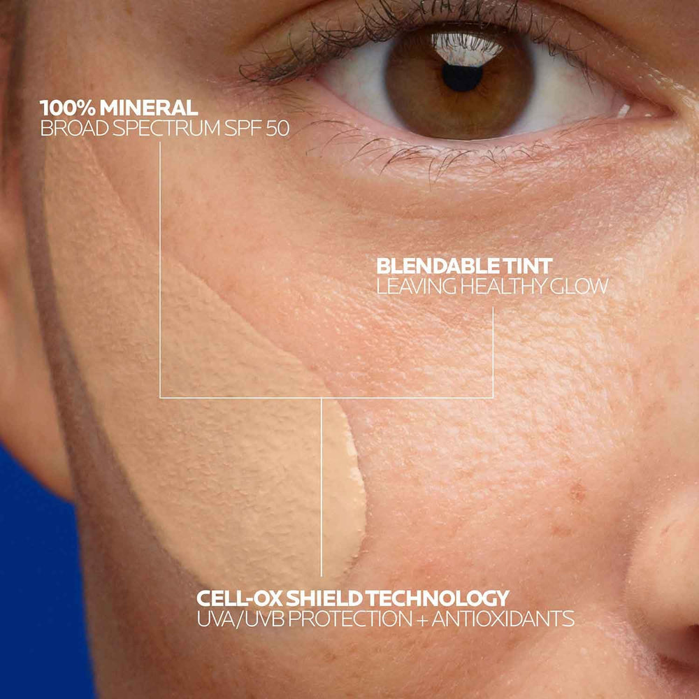 La Roche-Posay dispensador con gota de producto mostrando textura ligera