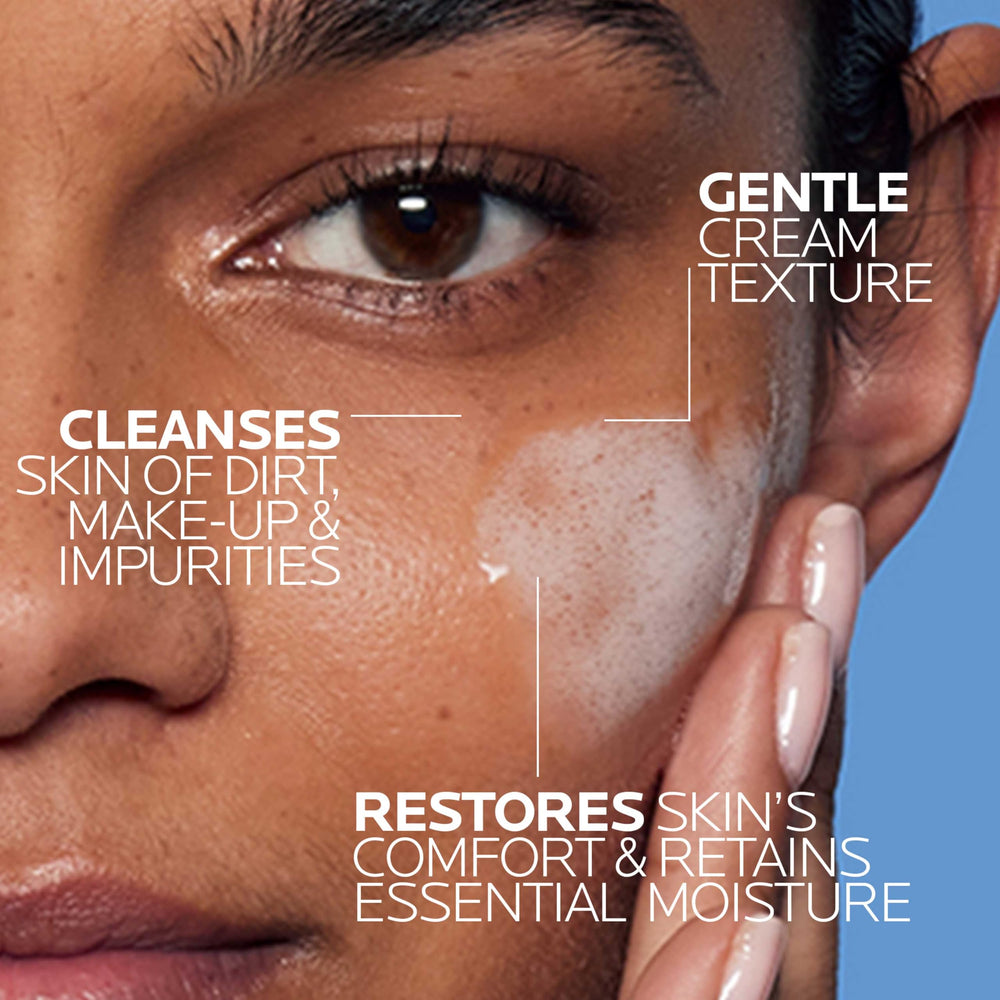 La Roche-Posay dosificación con pulgar demostrando control del producto