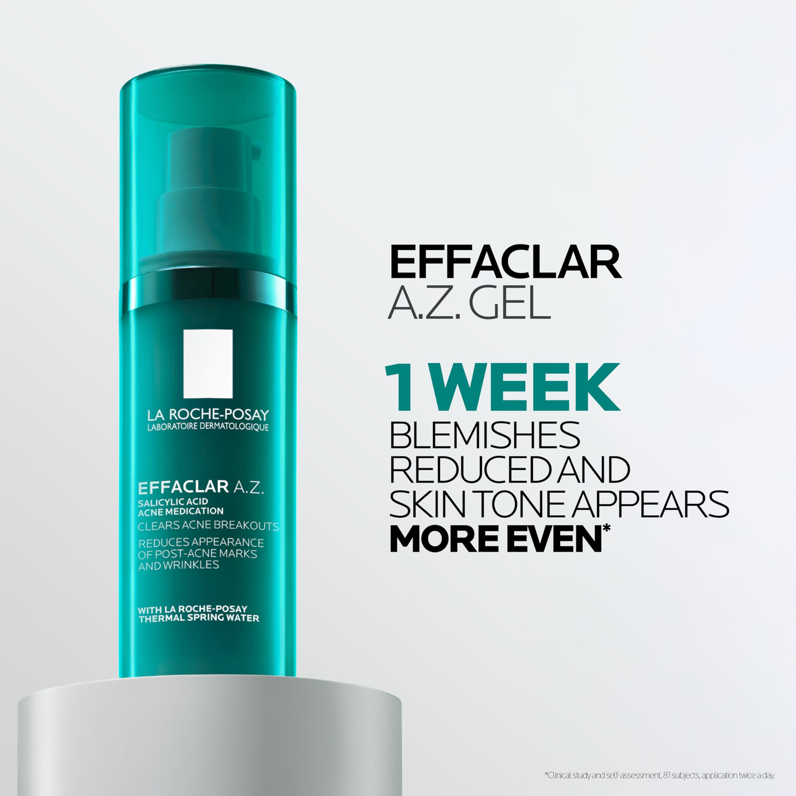 La Roche-Posay Effaclar A.Z. etiqueta con ingredientes clave para control de brotes