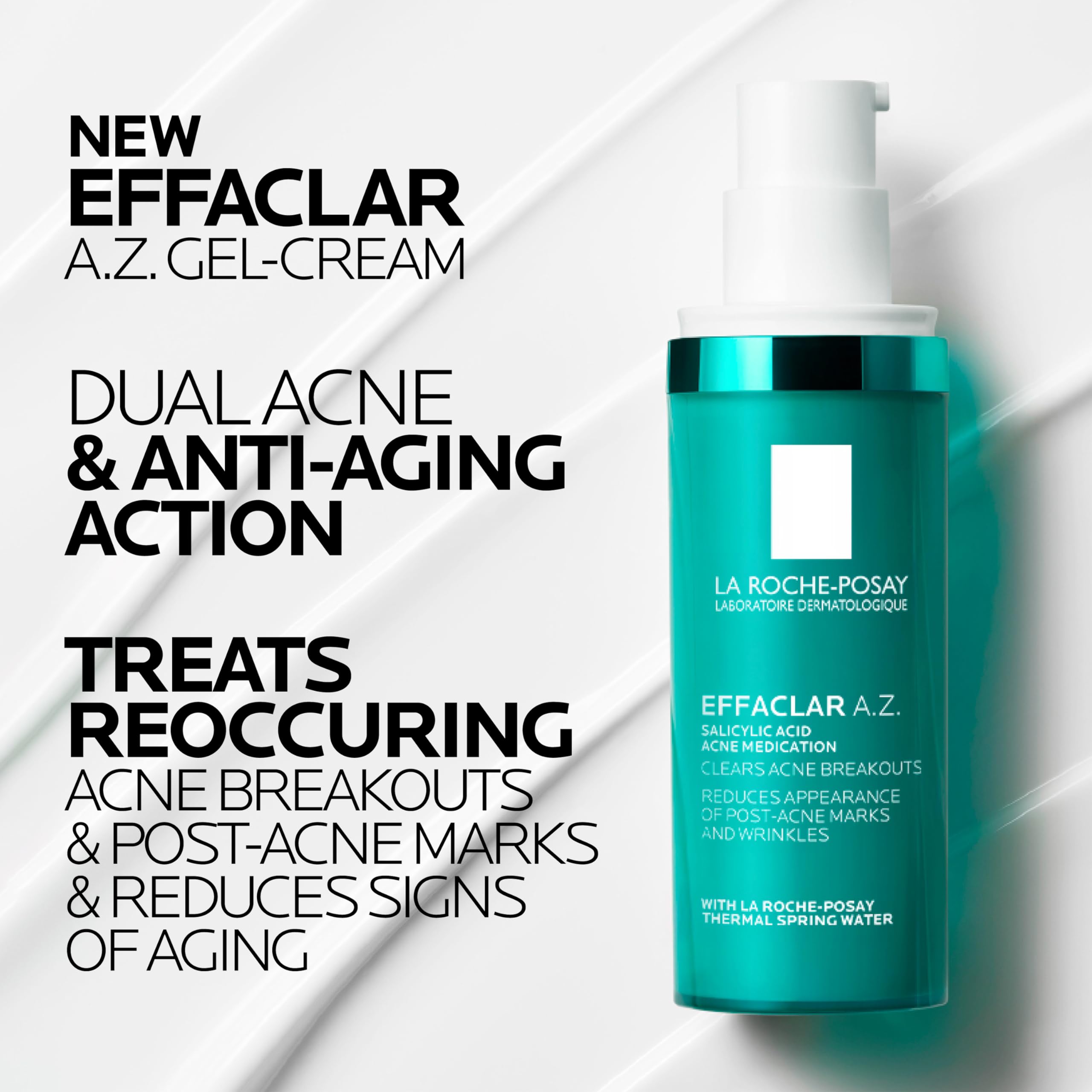 La Roche-Posay Effaclar A.Z. textura gel-crema absorbe rápido y deja piel no grasa