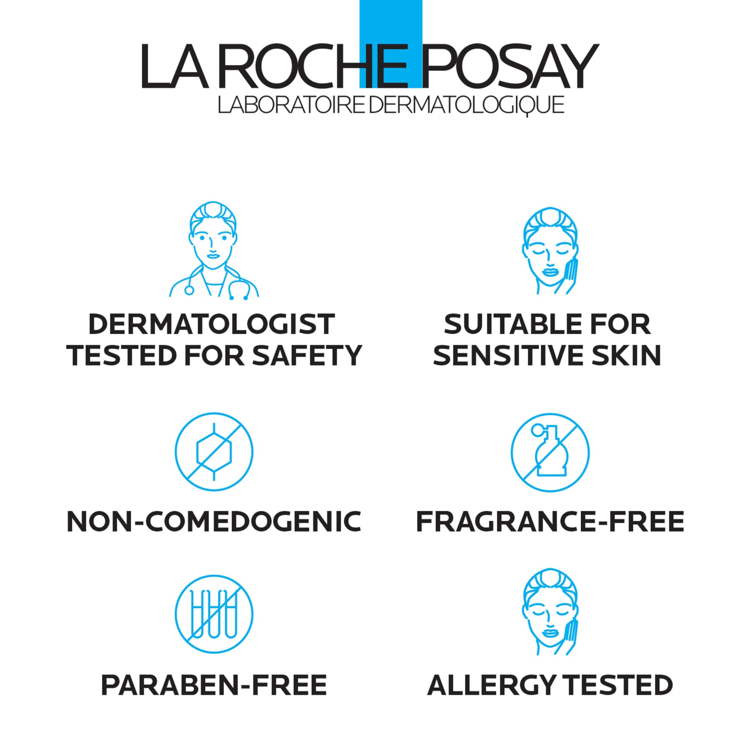 La Roche-Posay gel Effaclar en uso por hombre mostrando reducción de grasa