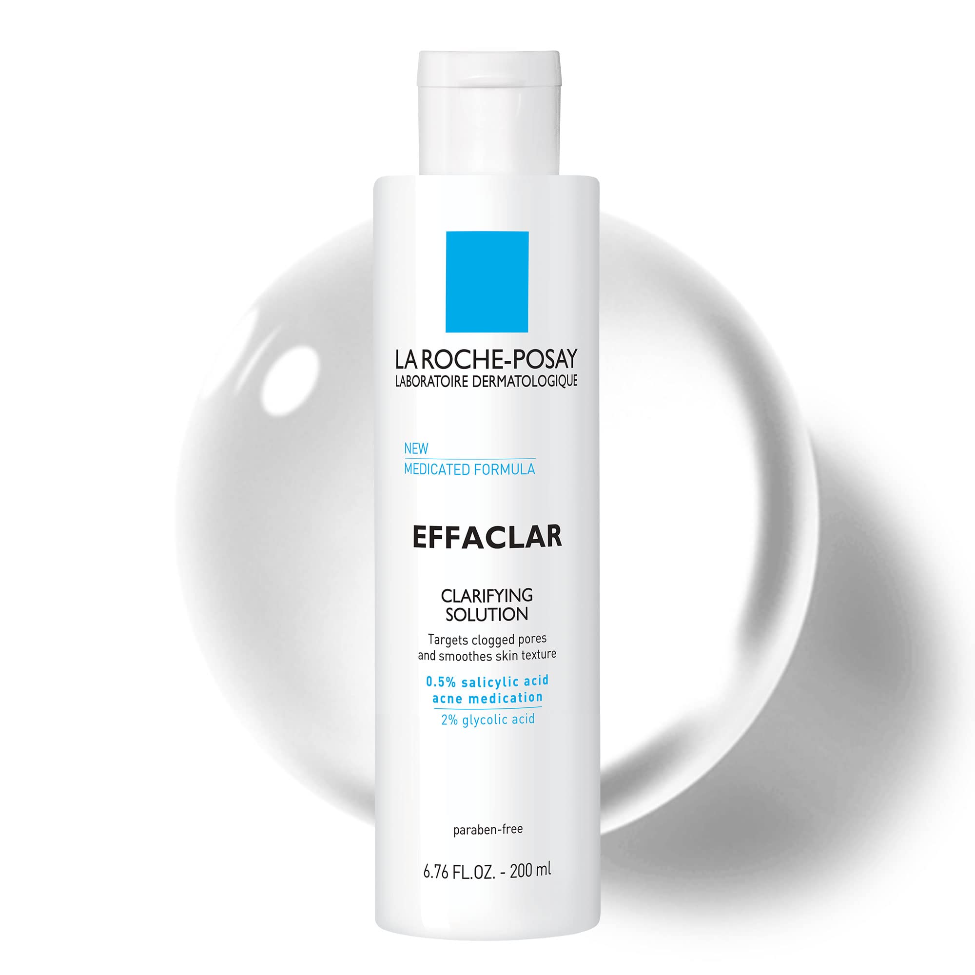 La Roche-Posay Effaclar frontal del envase mostrando diseño y tamaño beneficioso
