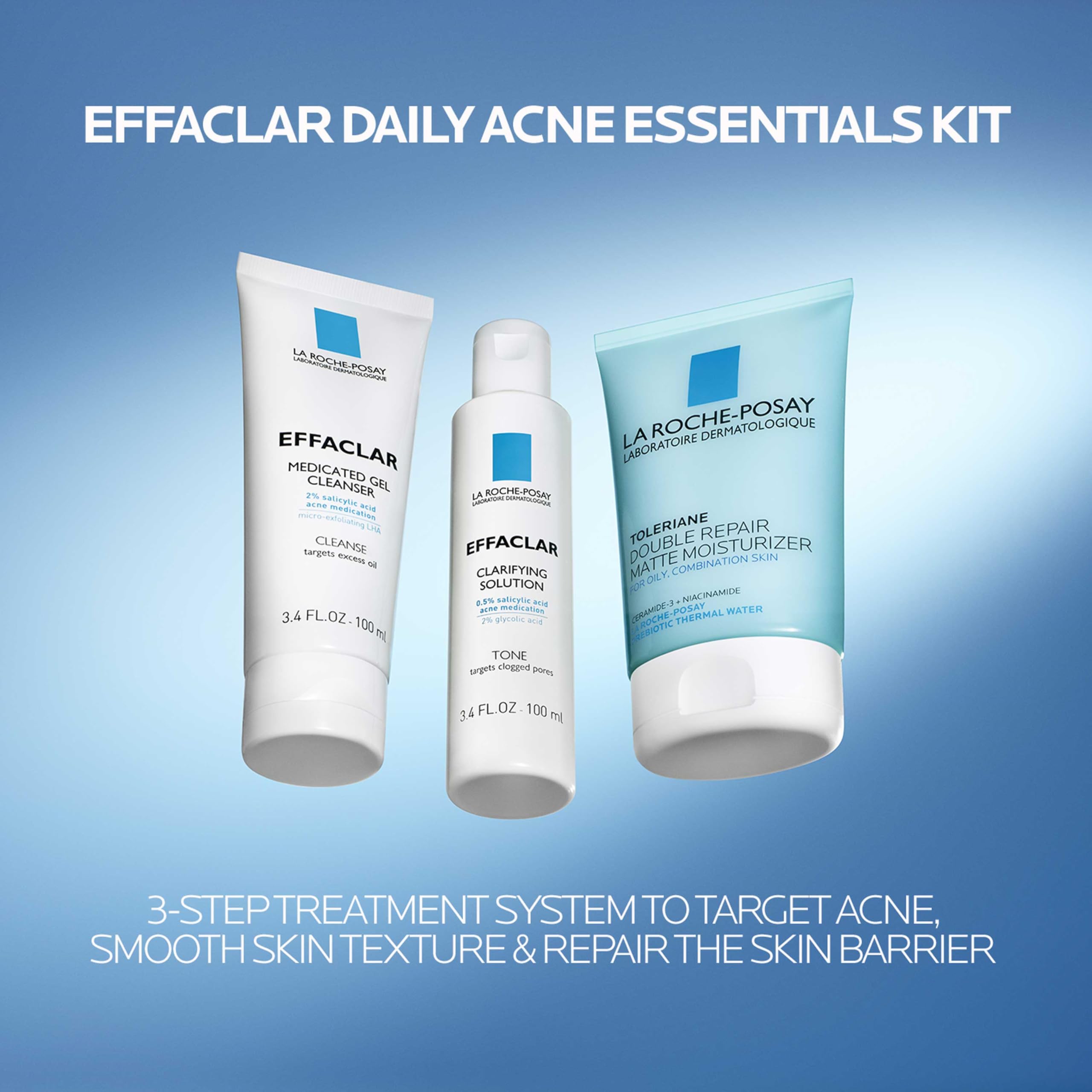 La Roche-Posay gel Effaclar textura en mano que demuestra limpieza profunda
