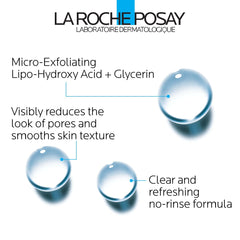 La Roche-Posay Effaclar ingredientes clave LHA y agua termal calmante